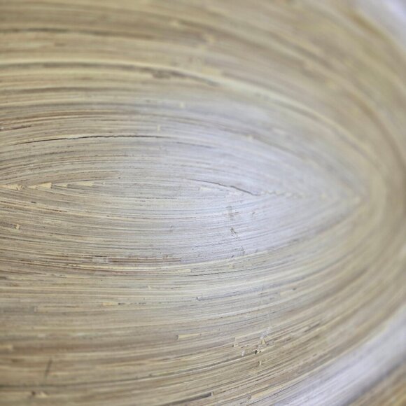 ADV Accents de Ville 100% Lacquered Bamboo Oval Tray Cutout Handles Vietnam - Picture 5 of 12